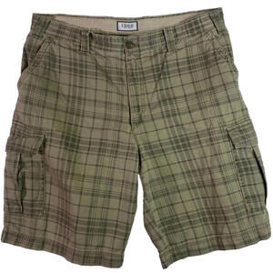 Izod‎ Men’s Cargo Size 38 Plaid Flat Front
